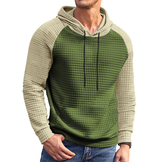 Herren nan texturierter Kapuzenpullover mit Raglanärmeln und gesteppter Struktur Shop Nory