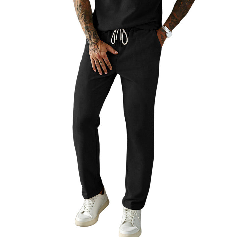 Herren Slim-Fit Jogginghose mit Kordelzug, elastischem Bund und seitlichen Eingrifftaschen Shop Nory