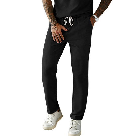 Herren Slim-Fit Jogginghose mit Kordelzug, elastischem Bund und seitlichen Eingrifftaschen Shop Nory