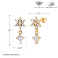Damen Ohrhänger mit funkelnden Zirkon-Anhängern aus 925 Sterling Silber Shop Nory