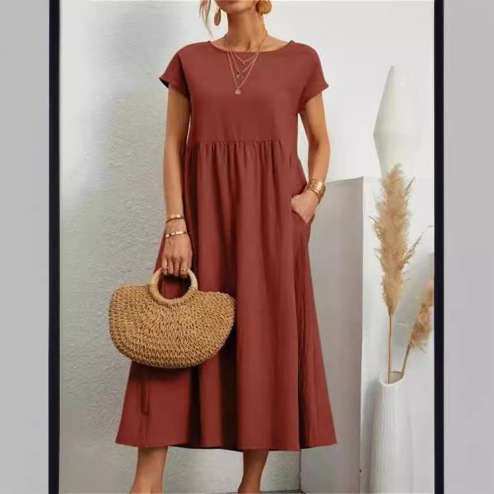 Damen Maxikleid aus leichtem, luftdurchlässigem Stoff