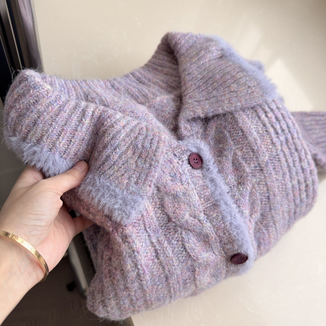 Damen Gemütlicher Strickcardigan mit hoher Knopfleiste Shop Nory