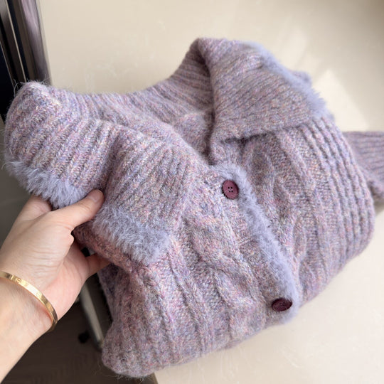 Damen Gemütlicher Strickcardigan mit hoher Knopfleiste Shop Nory