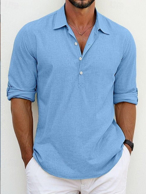 Herren Poloshirt mit modernen Knöpfen und lässigem Schnitt