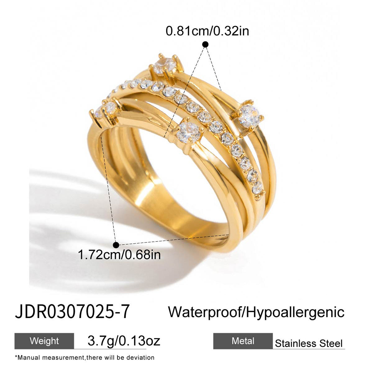 Damen eleganter Ring mit funkelndem Zirkonia-Shop Nory