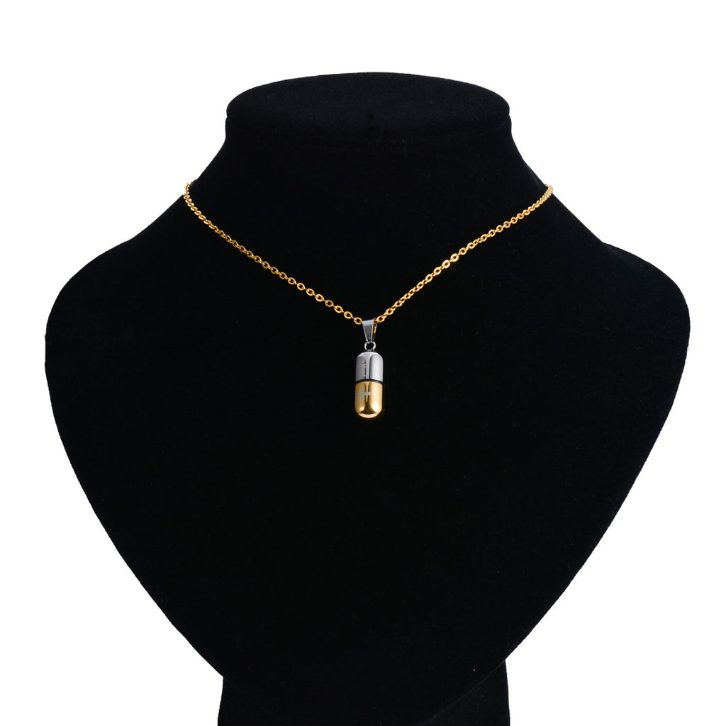 Damen Kette mit dekorativem Kapselanhänger Shop Nory