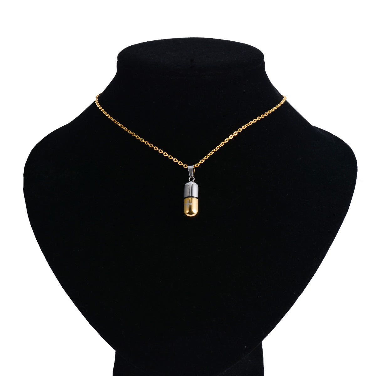 Damen Kette mit dekorativem Kapselanhänger Shop Nory