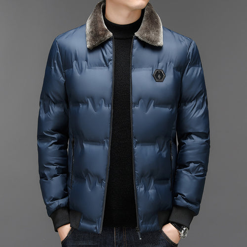Herren Steppjacke mit abnehmbarem Kunstfellkragen Shop Nory