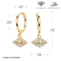 Damen Ohrhänger mit funkelndem Augenmotiv aus 925er Sterling Silber Shop Nory