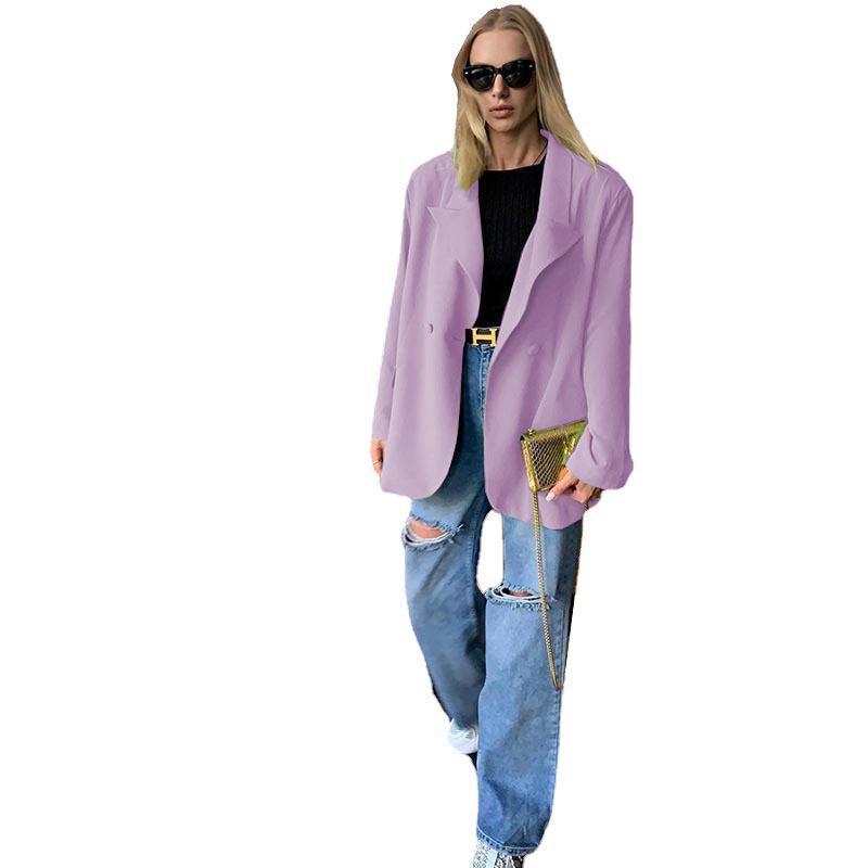 Damen Oversized Blazer mit elegantem Schnitt und doppelten Knopfdetails