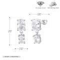 Damen Ohrstecker mit elegantem Zirkonanhänger aus 925 Sterling Silber Shop Nory