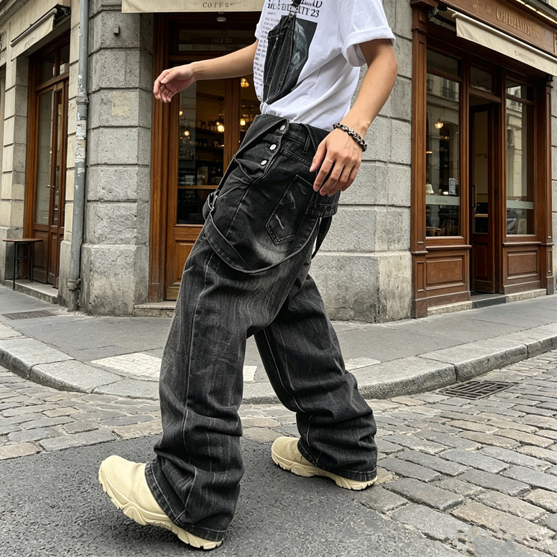 Herren Lässige Denim-Latzhose Shop Nory