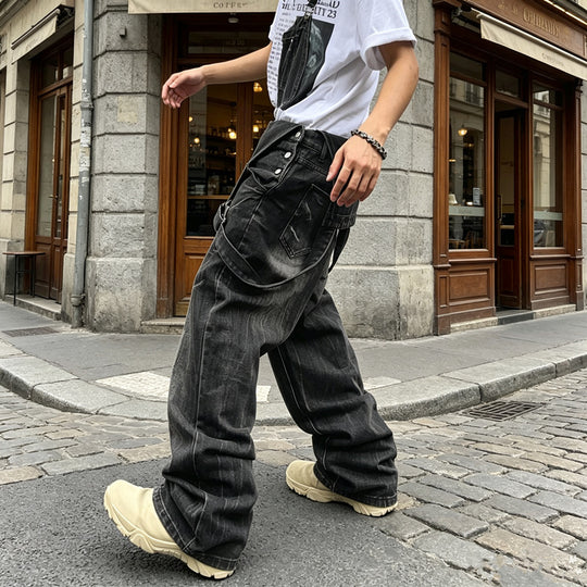 Herren Lässige Denim-Latzhose Shop Nory