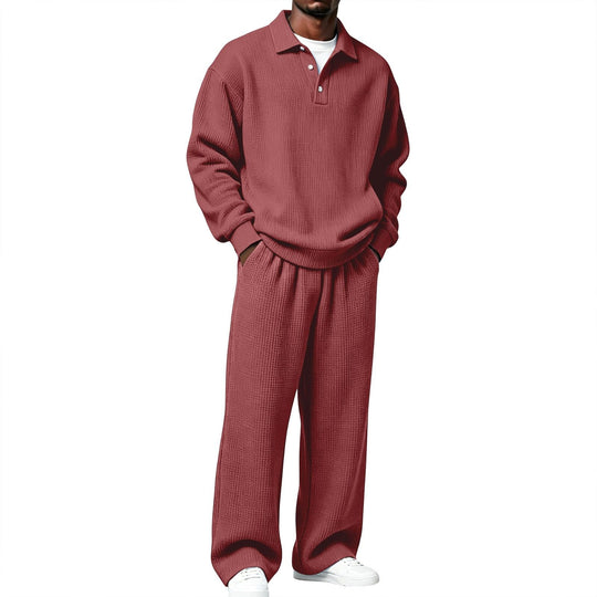Herren Bequemer Freizeitanzug mit Kragen Shop Nory