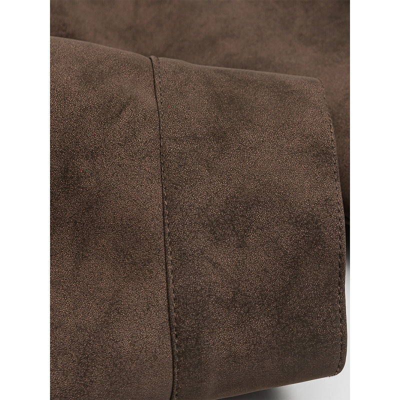 Herren Kurzjacke aus Velourslederimitat mit Metall-Knebelverschlüssen Shop Nory
