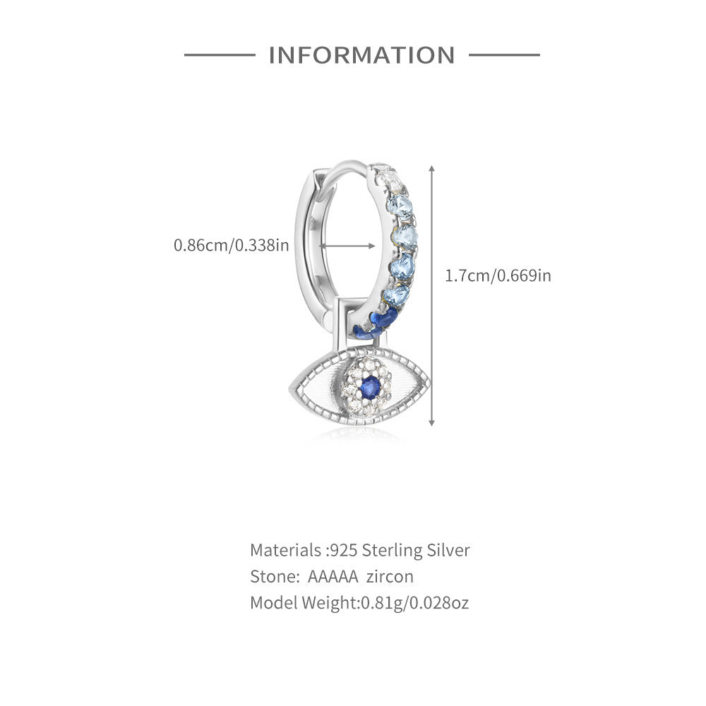 1 Stück 925 Sterling Silber Zirkon 925 Sterling Silber Ohrringe Schildkröte Teufelsauge Fisch Tropfenohrringe | Shop Nory