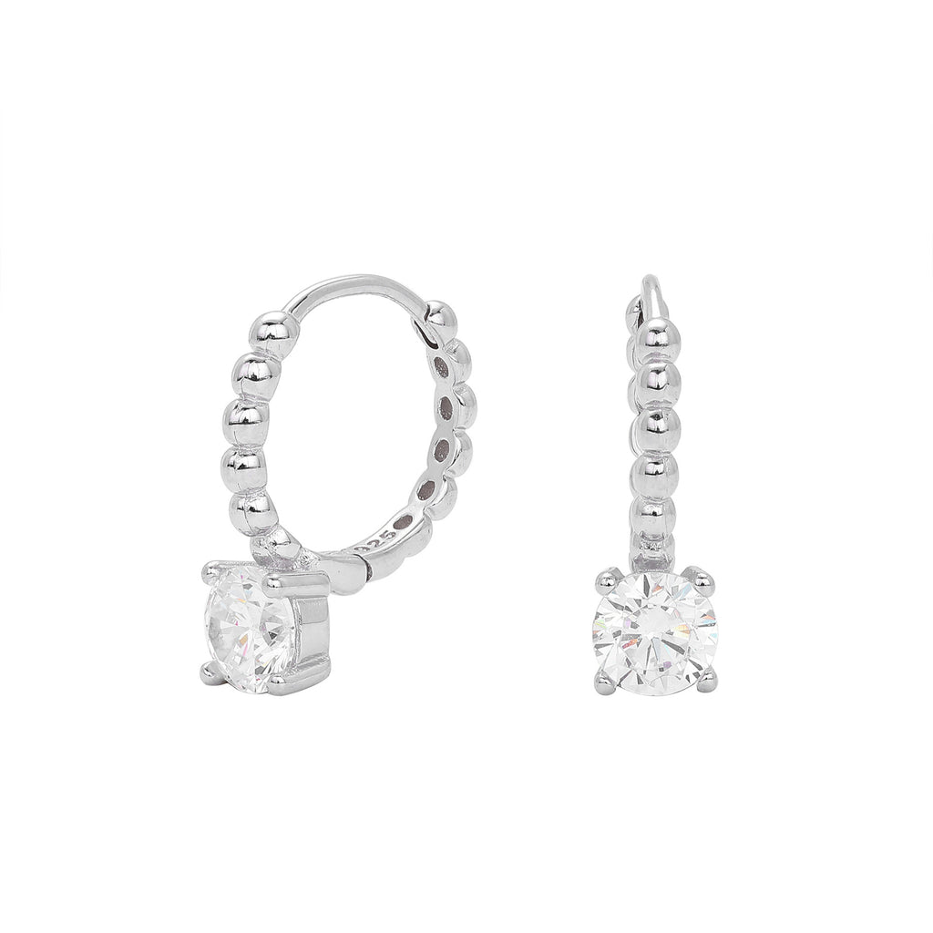 Damen Ohrhänger mit elegantem Zirkon-Anhänger aus hochwertigem 925 Sterling Silber Shop Nory