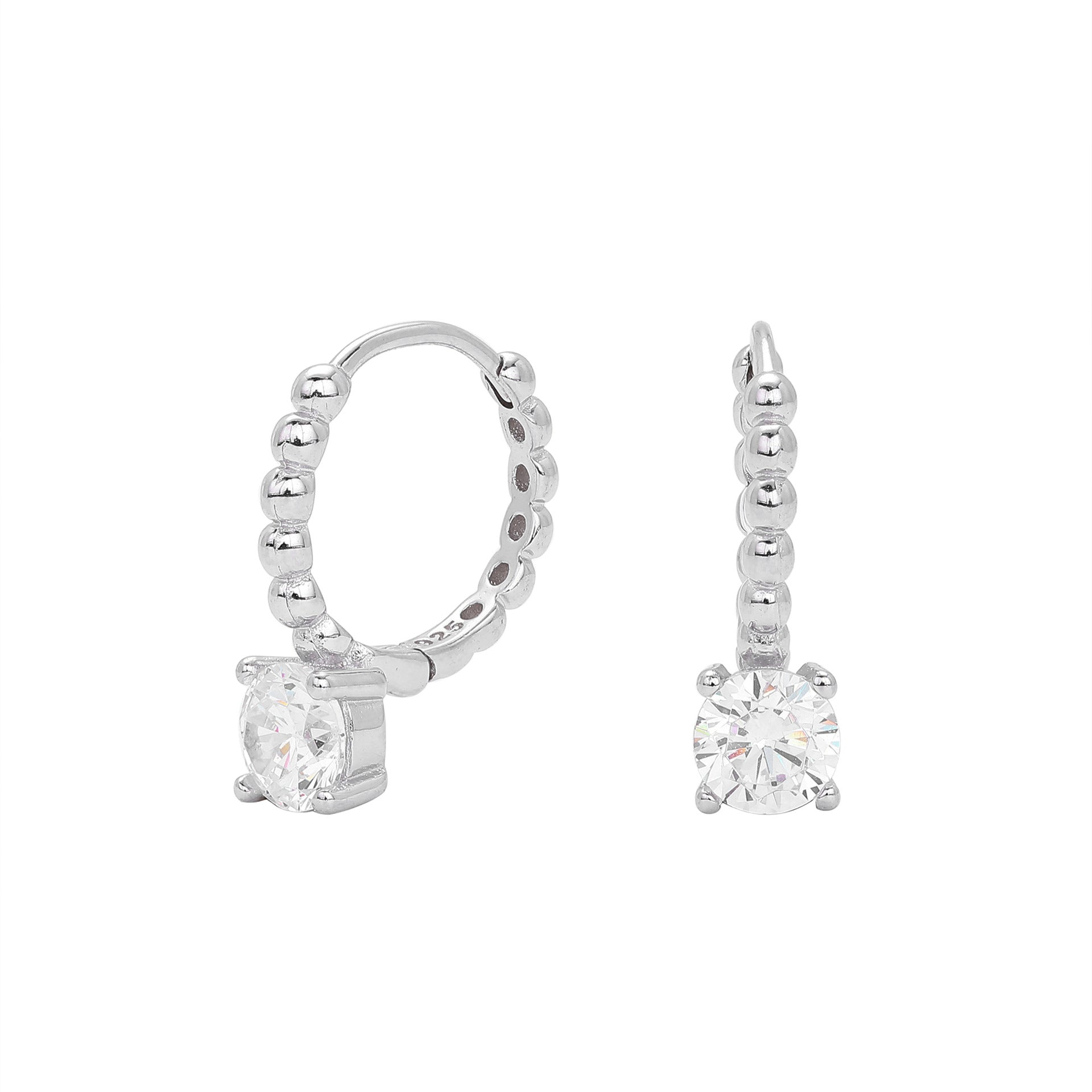 Damen Ohrhänger mit elegantem Zirkon-Anhänger aus hochwertigem 925 Sterling Silber Shop Nory