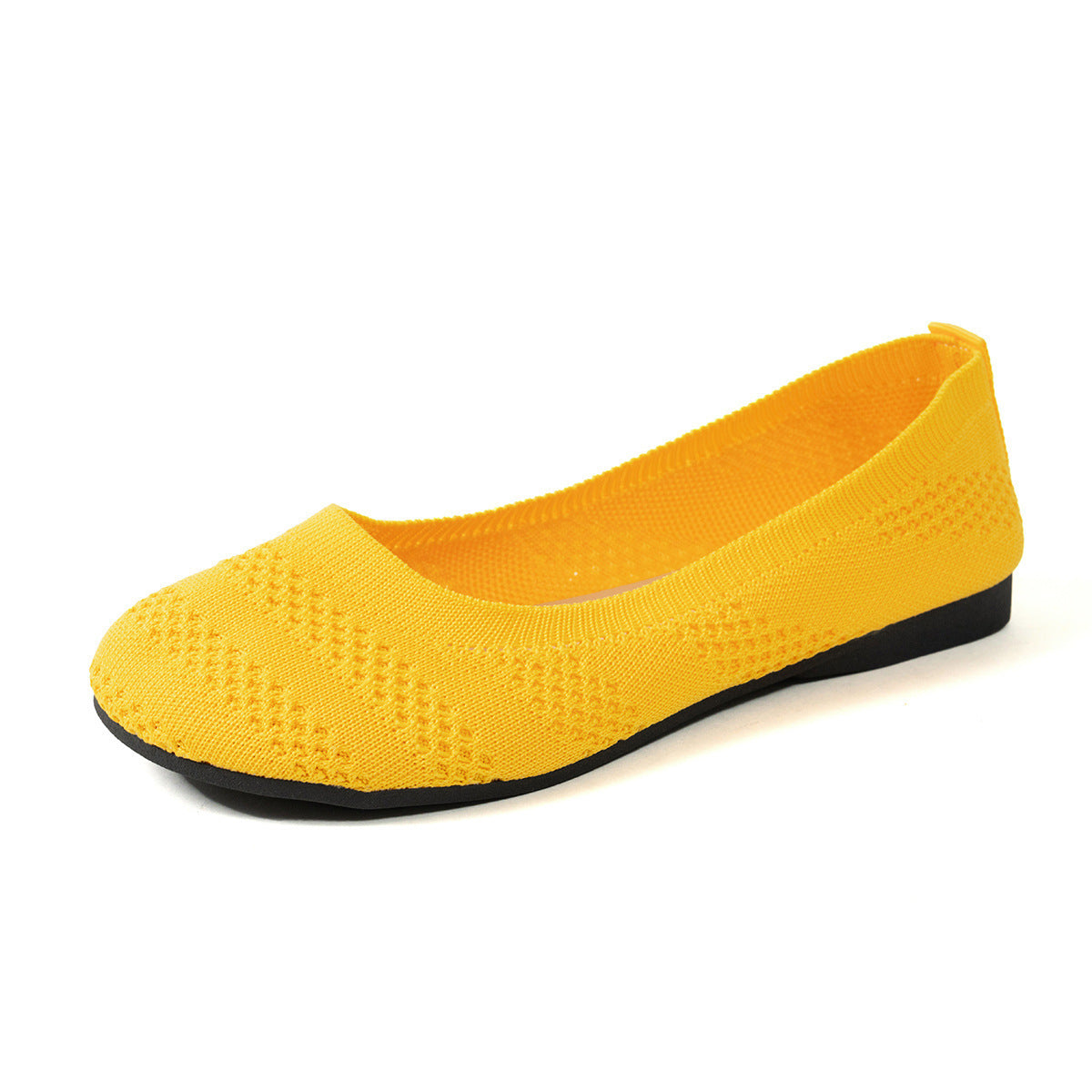 Damen Ballerinas mit elastischem Strickdesign und rutschfester Sohle
