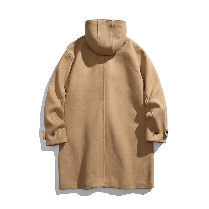 Herren Wollmix-Dufflecoat mit Kapuze und Knebelverschlüssen Shop Nory