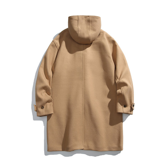 Herren Wollmix-Dufflecoat mit Kapuze und Knebelverschlüssen Shop Nory