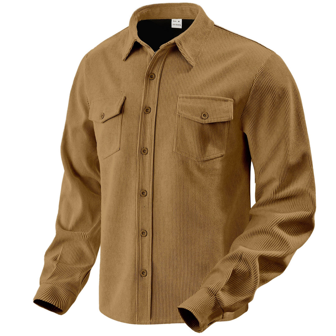 Herren Kordhemdjacke aus breitem Cord mit Pattentaschen und Hemdkragen Shop Nory