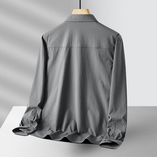 Herren Leichtes Utility-Overshirt aus Baumwollmix mit Brustklappen und entspannter Passform Shop Nory