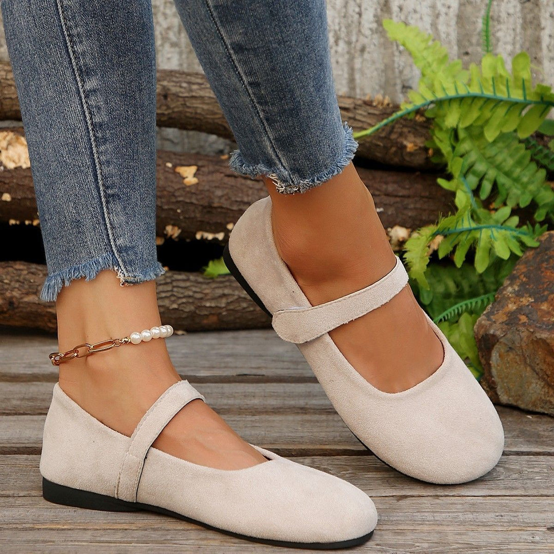 Damen Ballerinas mit elegantem Klettverschluss und atmungsaktivem Obermaterial