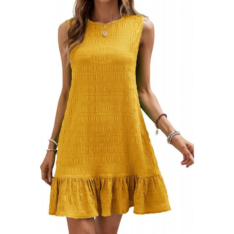 Damen Freizeitkleid mit ansprechendem Volantdesign