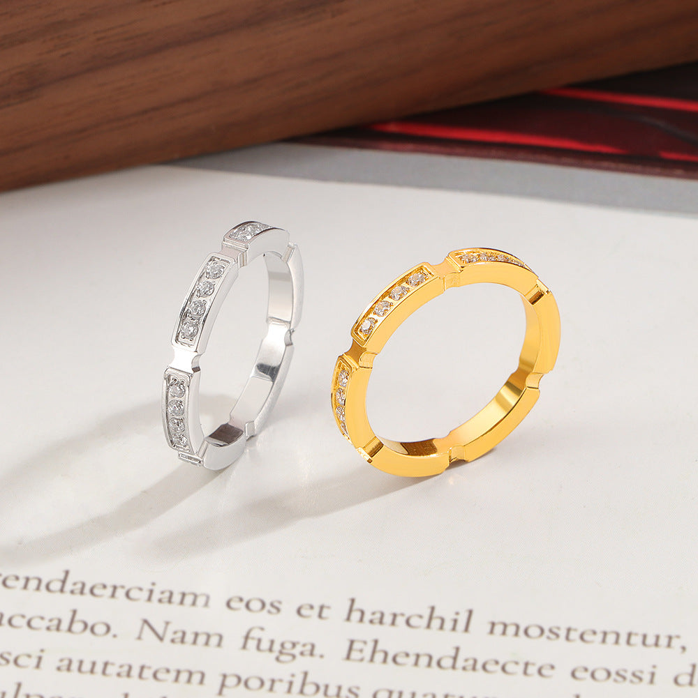 Damen filigraner Ring mit schimmernden Zirkonia-Details Shop Nory