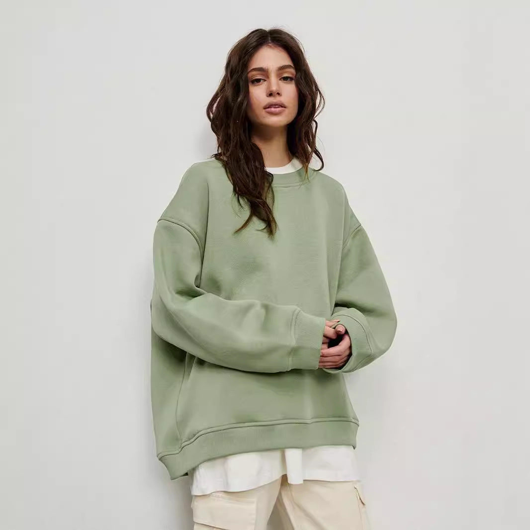Damen Oversized Sweatshirt im lässigen Stil mit übergroßen Ärmeln und elastischen Bündchen
