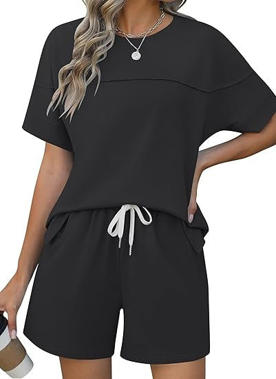 Damen lässiges Sport-Outfit mit elastischem Bund und praktischen Taschen Shopnory
