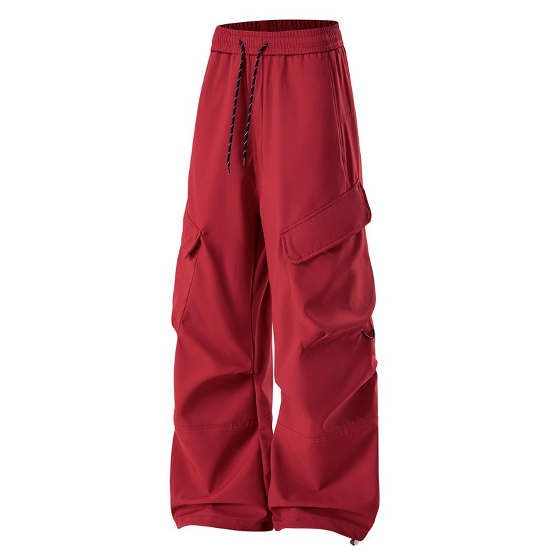 Herren Baggy Cargohose mit Elastikbund, Multifunktionstaschen und verstellbarem Saum Shop Nory