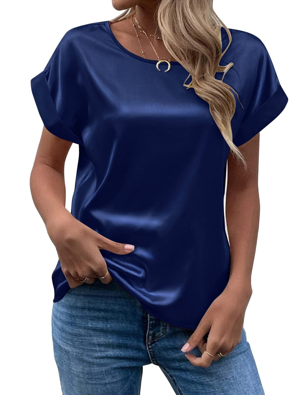 Damen Satinbluse