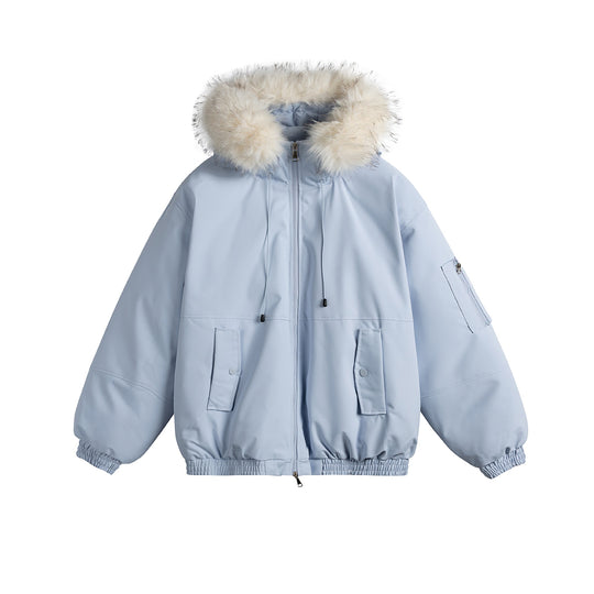 Damen Oversize-Parka im Bomberstil mit abnehmbarer Kunstfellkapuze Shop Nory