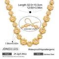 Damen Halskette mit floralem Design und funkelnden Zirkonia Shop Nory