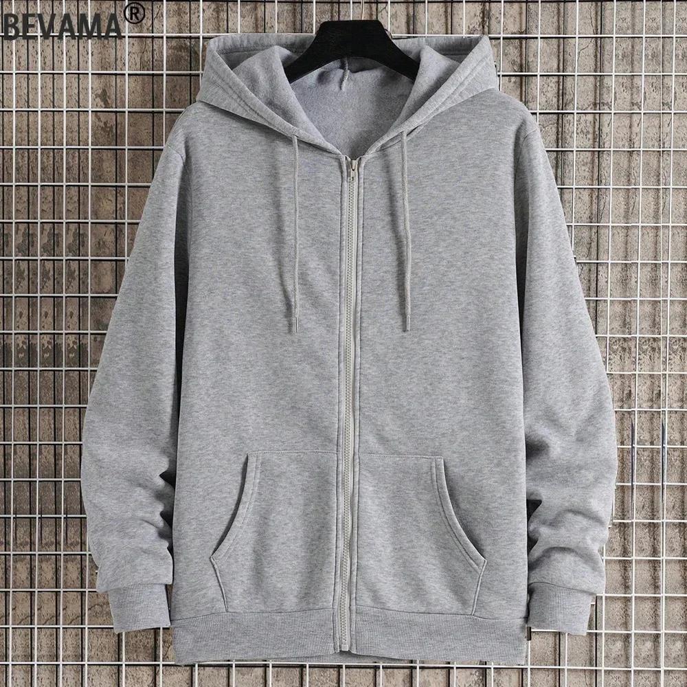 Unisex Zip-Hoodie mit verdecktem Reißverschluss, minimalistischer Silhouette und angerautem Innenfutter Shop Nory