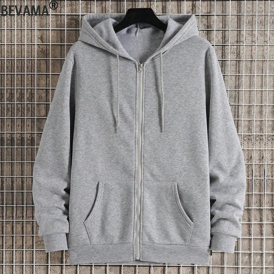 Unisex Zip-Hoodie mit verdecktem Reißverschluss, minimalistischer Silhouette und angerautem Innenfutter Shop Nory
