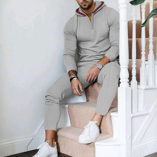 Herren Sportlicher Freizeitanzug mit modernem Kragen und praktischen Taschen Shopnory
