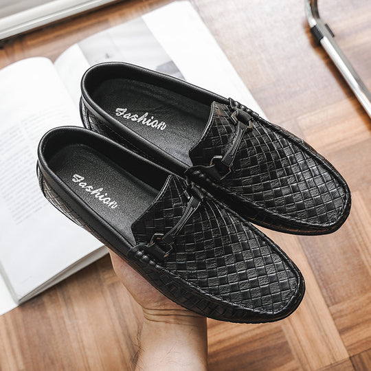 Herren Bequeme Mokassins aus geflochtenem Leder Shop Nory