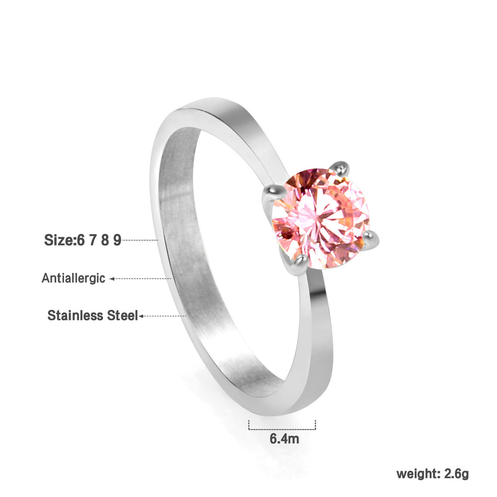 Damen Ring mit funkelndem Kristall und hochwertiger goldplattierter Oberfläche Shop Nory