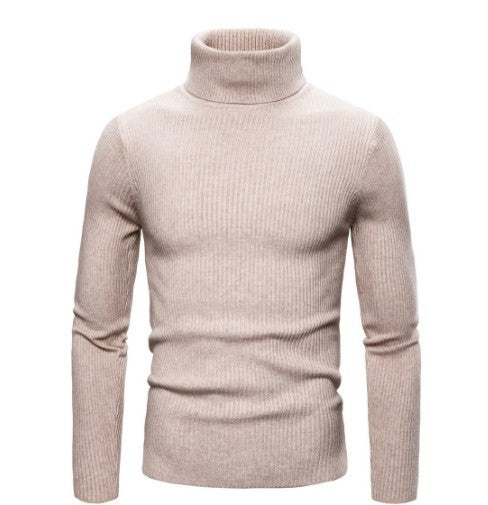Herren Rollkragenpullover aus feinem Rippstrickmaterial