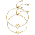 Damen Armbandset mit filigranen Herzmotiven und einstellbarem Verschluss Shop Nory