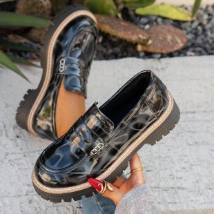 Damen Modische Loafers mit komfortablem Plateau und eleganter Sohle