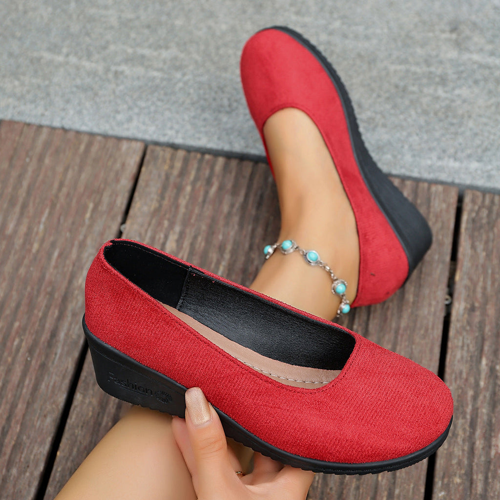 Damen Wedge-Pantoletten mit elegantem Obermaterial und rutschfester Sohle