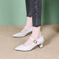 Damen Elegante Mary Jane Pumps mit dezentem Schnallen-Detail