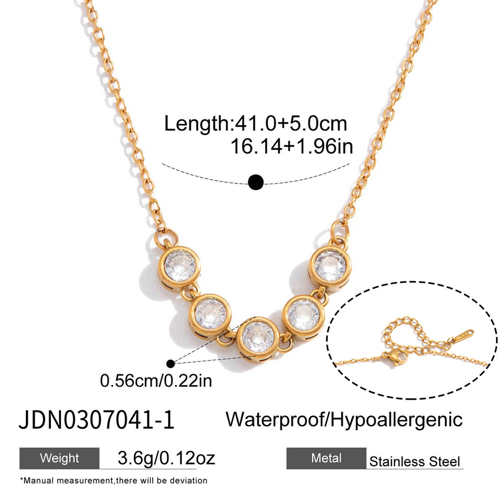Damen Halskette mit elegantem tropfenförmigem Anhänger und hypoallergener Edelstahlverarbeitung Shop Nory