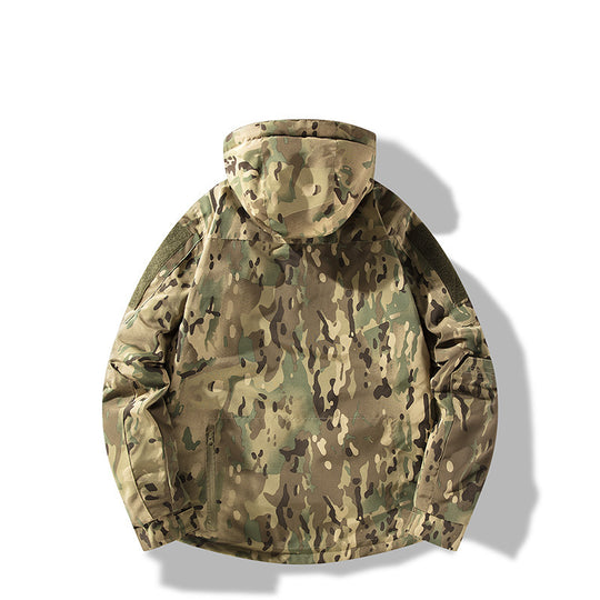 Herren gesteppte taktische Winterjacke mit Kapuze und wasserabweisendem Außenmaterial Shop Nory