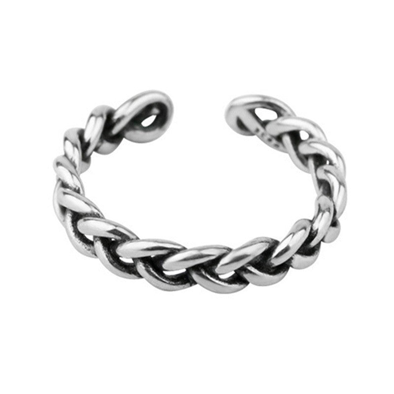 Damen moderner Edelstahlring mit glänzender Oberfläche Shop Nory