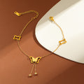 Damen Butterfly-inspirierte verstellbare Ketten-Fußkette Shop Nory